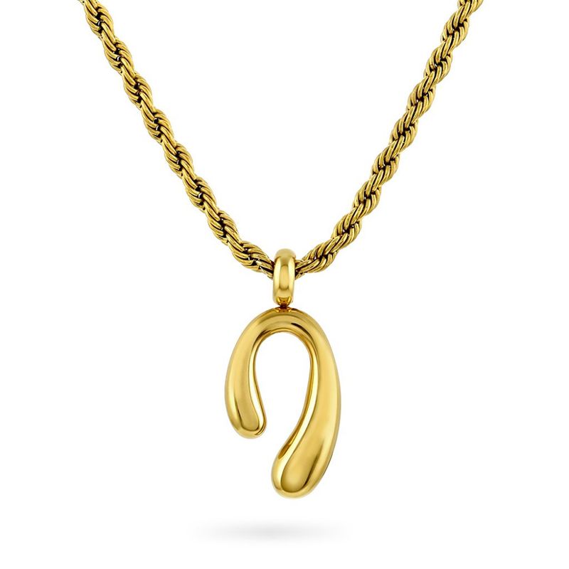 Current necklace i forgylt stål 29214