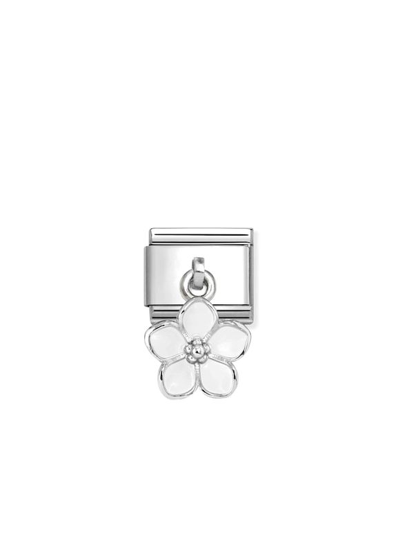 NOMINATION CHARMS hvit blomst 331805/22