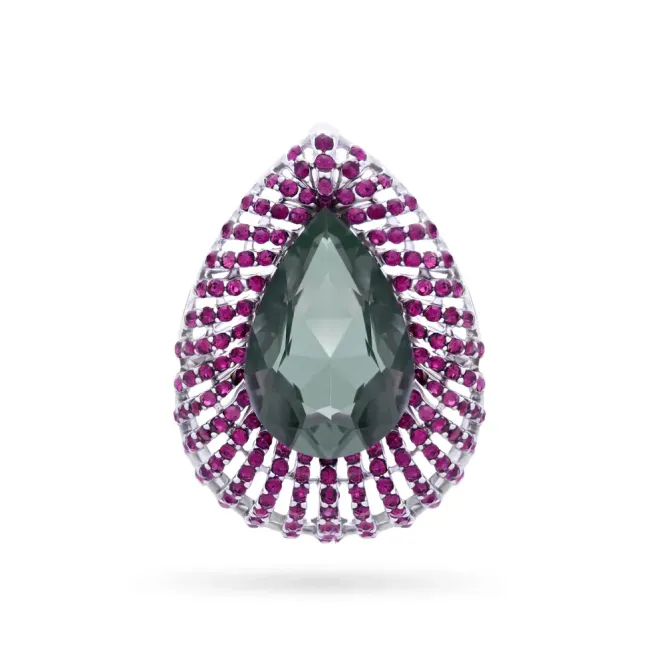Hovedbilde 200700 BIJOUTERI BROSJE FUKSIA RHINESTONE