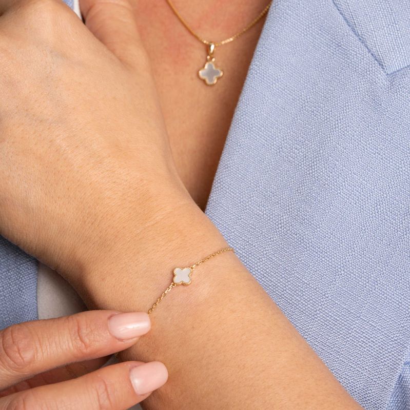 KLØVER ARMBÅND PERLEMOR 991692
