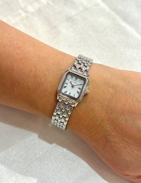 Classic Square Stål / Hvit 18x19mm